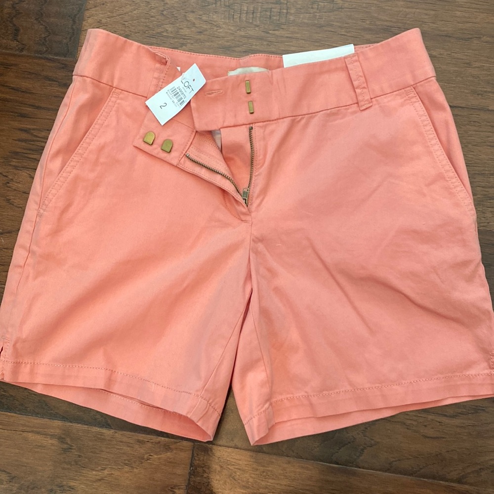 NWT Loft size 2 shorts 6” in peachy orange
